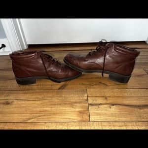 DANEXX Vintage Brown Lace Up Boots